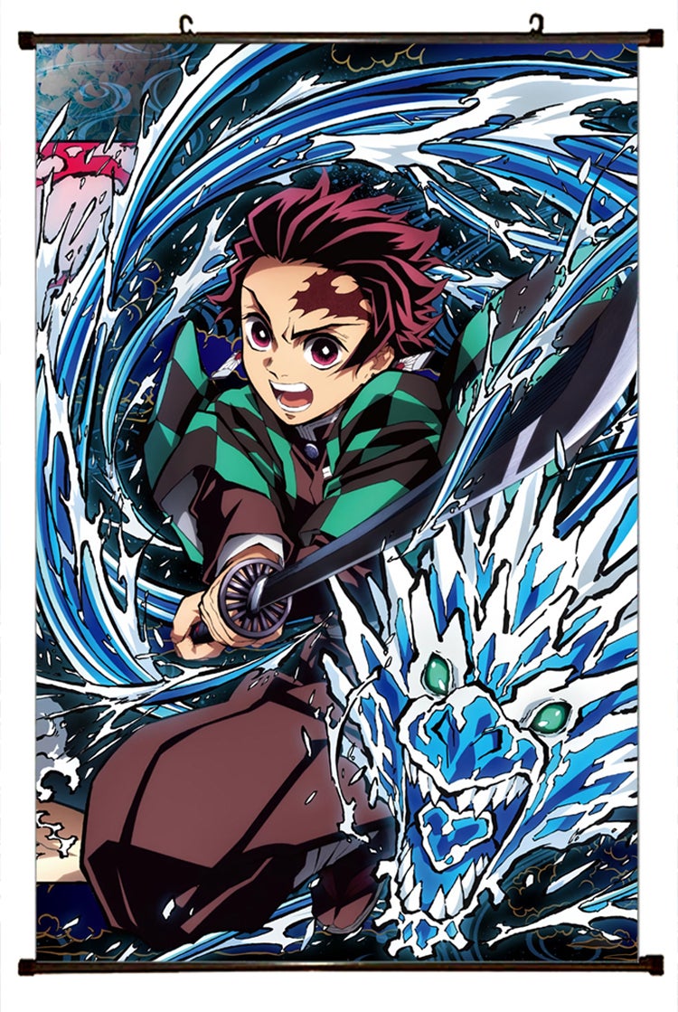 Demon Slayer Tanjiro Water dragon Wallscroll MCF1 | Isle Of Misfits